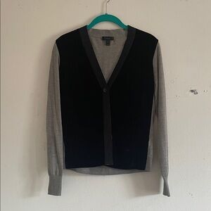 J. Crew Black and Gray Cardigan